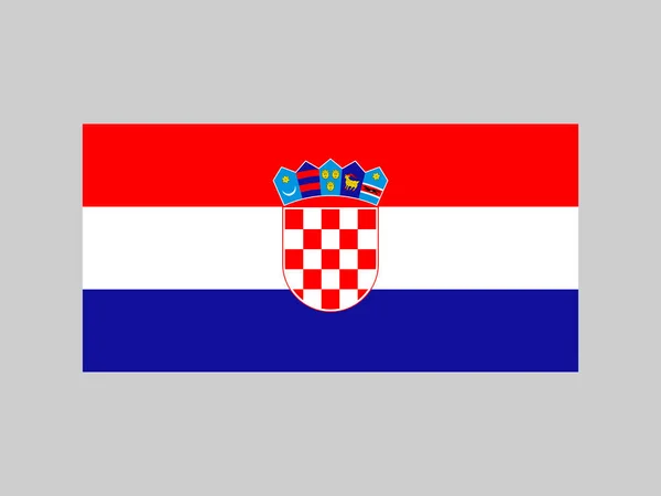 Σημαία Κροατίας Επίσημα Χρώματα Και Αναλογίες Εικονογράφηση Διανύσματος — Διανυσματικό Αρχείο