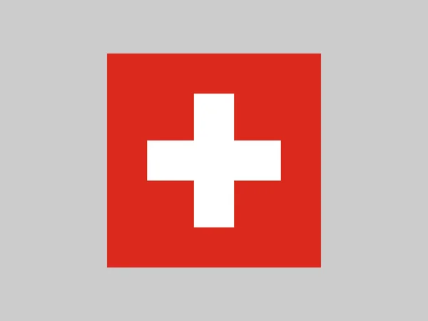 Switzerland Flag Official Colors Proportion Vector Illustration — Stockvektor