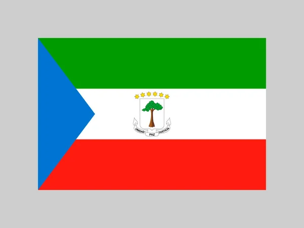 Equatorial Guinea Flag Official Colors Proportion Vector Illustration — ストックベクタ