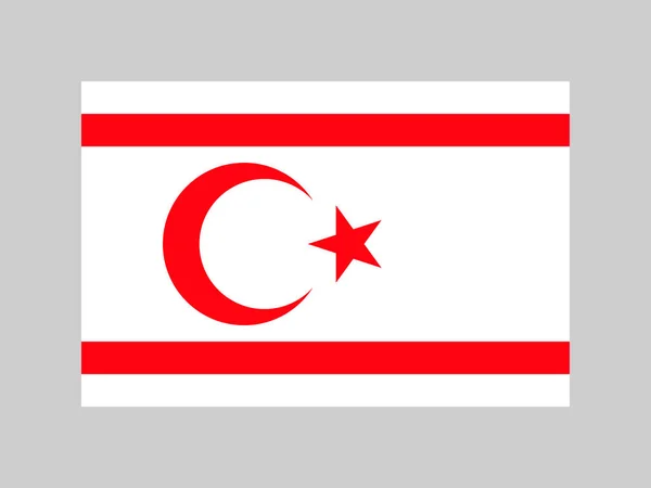 Török Köztársaság Észak Ciprus Zászló Hivatalos Színek Aránya Vektorillusztráció — Stock Vector