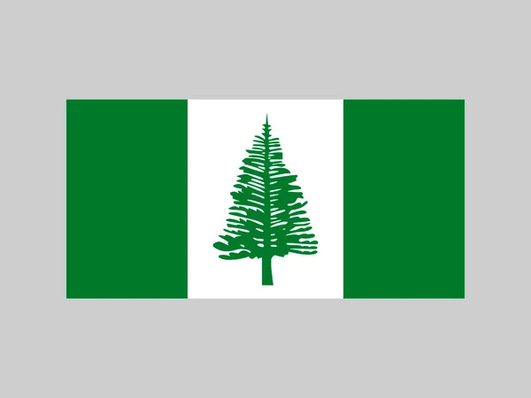 Bandeira Ilha Norfolk Cores Oficiais Proporção Ilustração Vetorial —  Vetores de Stock