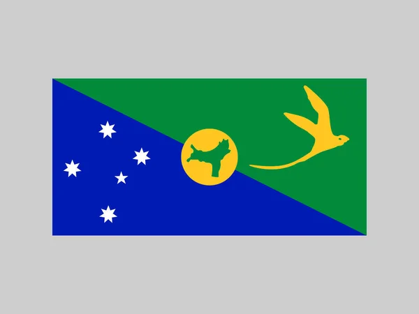 Christmas Island Flag Official Colors Proportion Vector Illustration — Vetor de Stock