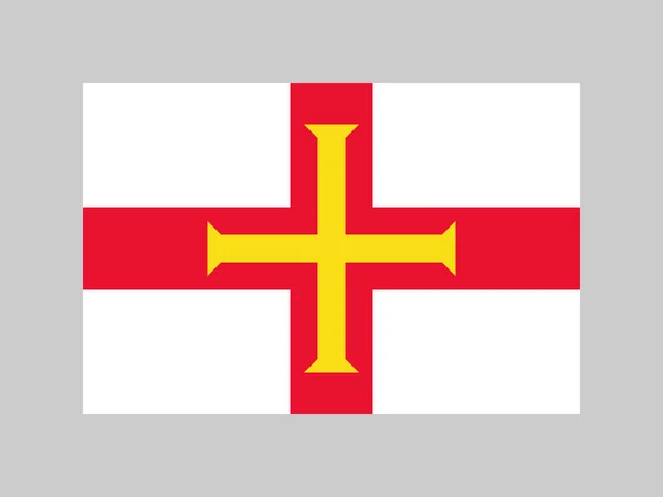 Flaga Guernsey Oficjalne Kolory Proporcje Ilustracja Wektora — Wektor stockowy