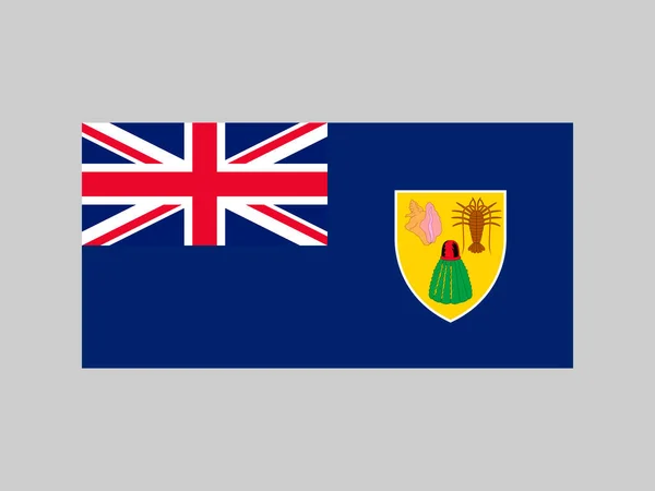 Drapeau Des Îles Turks Caicos Couleurs Officielles Proportions Illustration Vectorielle — Image vectorielle