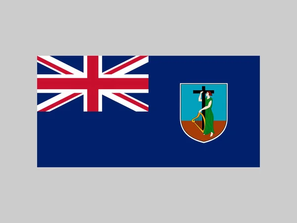 Montserrat Flag Official Colors Proportion Vector Illustration — Vettoriale Stock