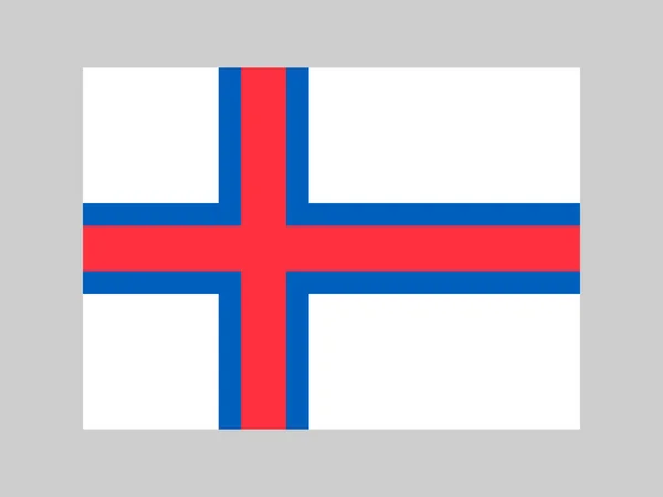 Faroe Islands Flag Official Colors Proportion Vector Illustration — ストックベクタ