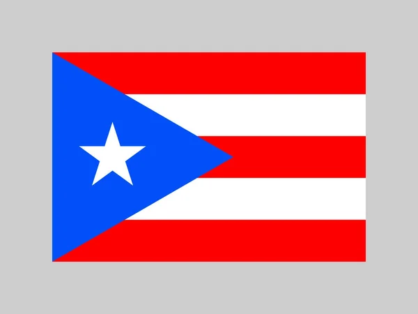 Puerto Rico Flag Official Colors Proportion Vector Illustration — 스톡 벡터