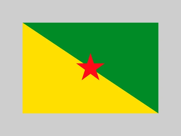Französisch Guayana Flagge Offizielle Farben Und Proportionen Vektorillustration — Stockvektor