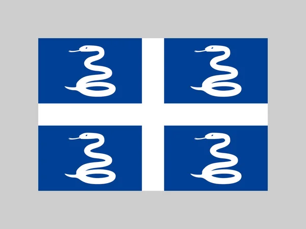 Martinique flag, official colors and proportion. Vector illustration.