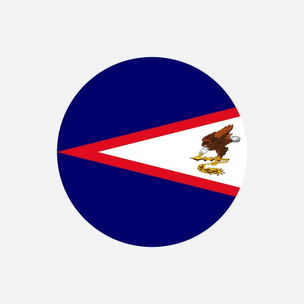 Samoa Amerykańskie Amerykańska Flaga Samoa Ilustracja Wektora — Wektor stockowy