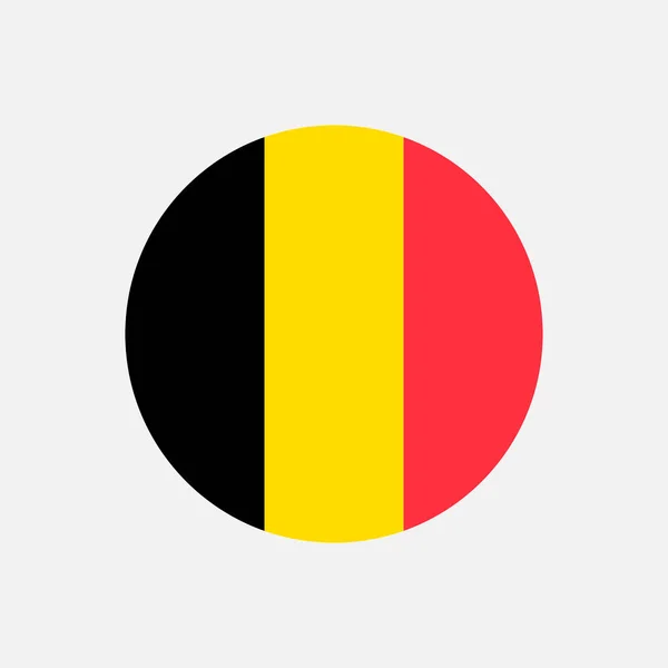 Land Belgien Belgiens Flagga Vektorillustration — Stock vektor