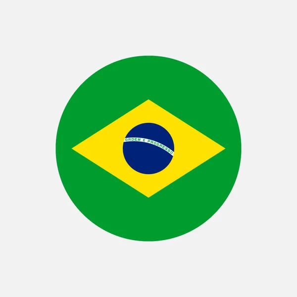 Taşra Brezilya Brezilya Bayrağı Vektör Illüstrasyonu — Stok Vektör