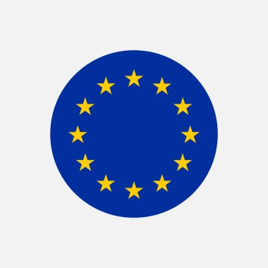 Ülke Avrupa Birliği. Avrupa Birliği bayrağı. Vektör illüstrasyonu.