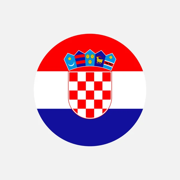 País Croácia Bandeira Croácia Ilustração Vetorial — Vetor de Stock