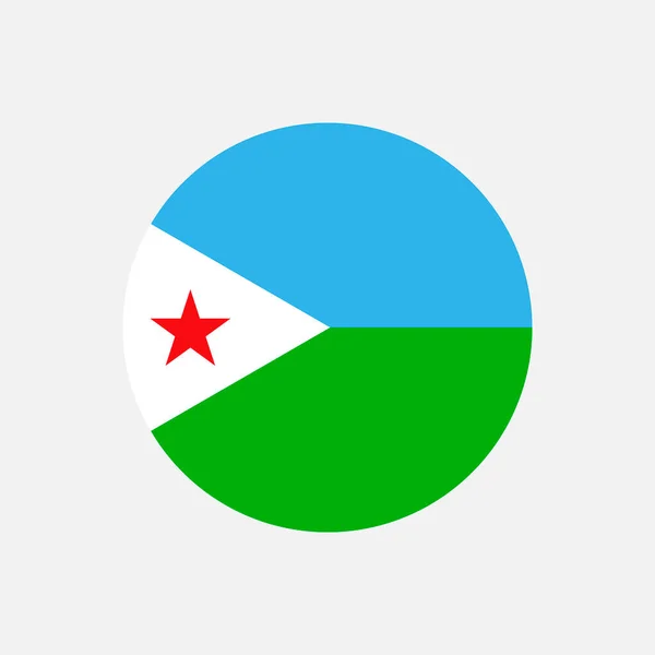 País Djibouti Bandera Yibuti Ilustración Vectorial — Vector de stock