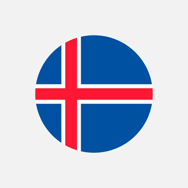 Kraj Islandia Flaga Islandii Ilustracja Wektora — Wektor stockowy