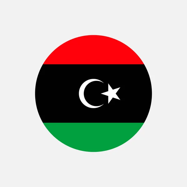 Libya Ülkesi Libya Bayrağı Vektör Illüstrasyonu — Stok Vektör