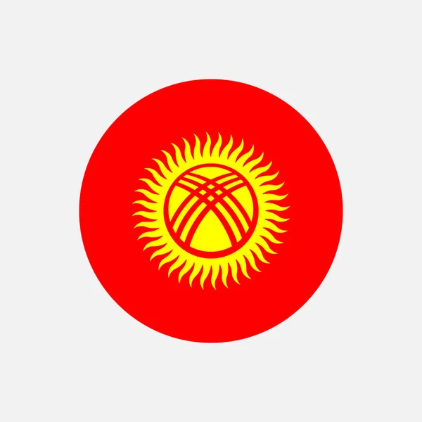 Страна Кыргызстан Флаг Кыргызстана Векторная Иллюстрация — стоковый вектор