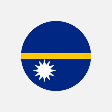 Taşralı Nauru. Nauru bayrağı. Vektör illüstrasyonu.