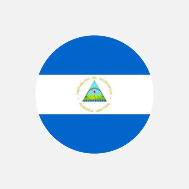 Nikaragua kırsalında. Nikaragua bayrağı. Vektör illüstrasyonu.