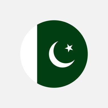Ülke Pakistan. Pakistan bayrağı. Vektör illüstrasyonu.