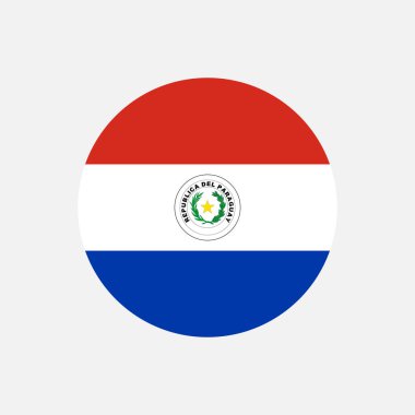 Paraguay Köyü. Paraguay bayrağı. Vektör illüstrasyonu.