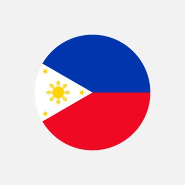 Taşralı Filipinler. Filipinler bayrağı. Vektör illüstrasyonu.