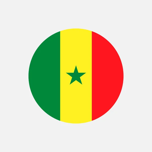 Maa Senegal Senegalin Lippu Vektoriesimerkki — vektorikuva