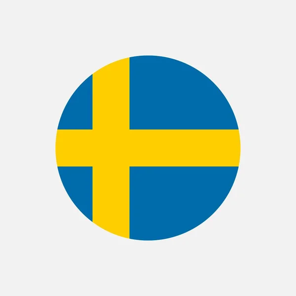 Страна Швеция Флаг Швеции Векторная Иллюстрация — стоковый вектор