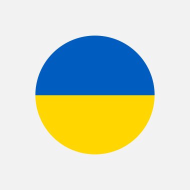 Ukrayna kırsalında. Ukrayna bayrağı. Vektör illüstrasyonu.