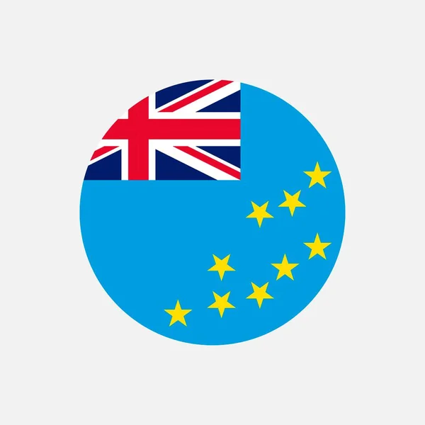 Country Tuvalu Tuvalu Flag Vector Illustration — Stock Vector