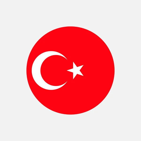 トルコ国内 トルコの国旗 ベクターイラスト — ストックベクタ