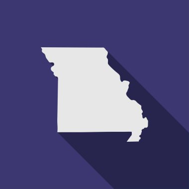 Missouri uzun gölgeli eyalet haritası