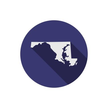 Uzun gölgeli Maryland eyalet çember haritası