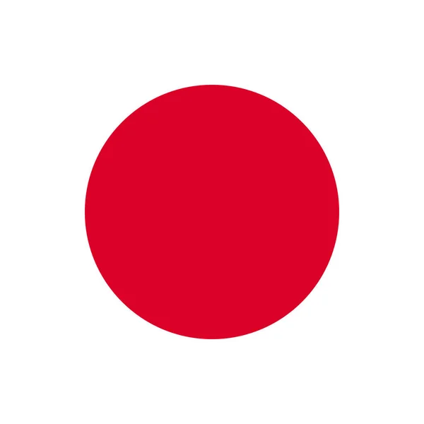 Japan Flag Official Colors Vector Illustration — Vetor de Stock