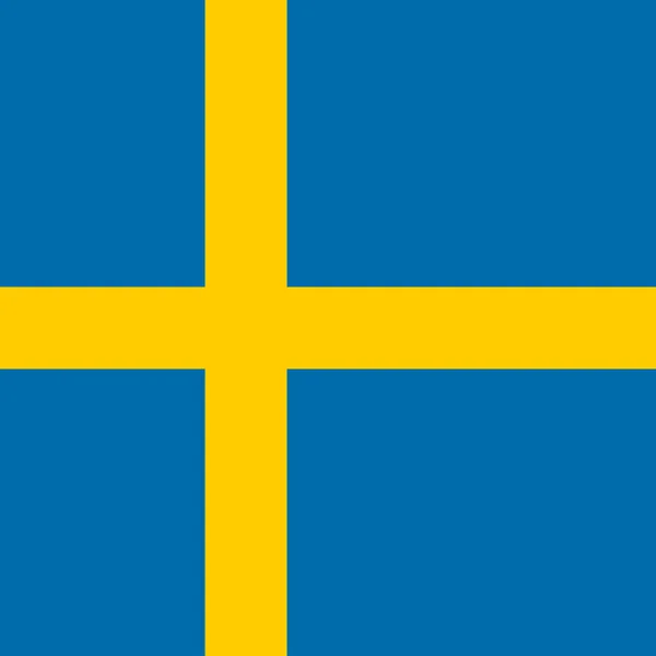 Sweden Flag Official Colors Vector Illustration — Vector de stock