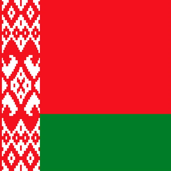 Belarus Flag Official Colors Vector Illustration —  Vetores de Stock