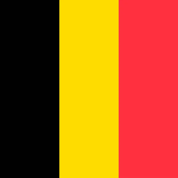 Belgium Flag Official Colors Vector Illustration — ストックベクタ