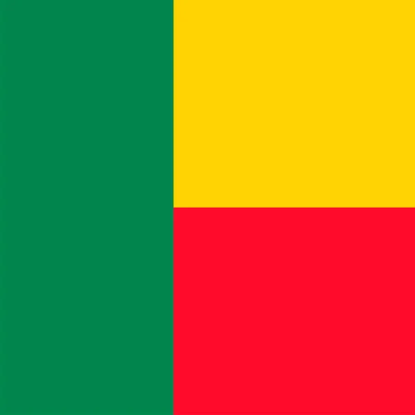 Beninova Vlajka Oficiální Barvy Vektorová Ilustrace — Stockový vektor
