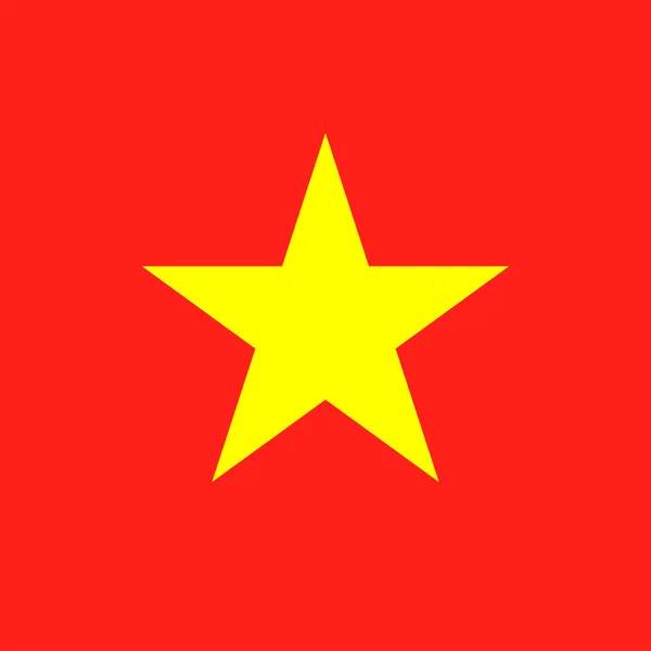 Vietnam Flag Official Colors Vector Illustration — Vector de stock