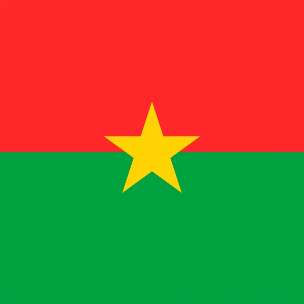 Burkina Faso Flag Official Colors Vector Illustration — Stok Vektör