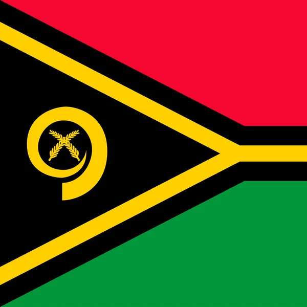 Vanuatu Flag Official Colors Vector Illustration — ストックベクタ