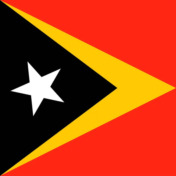 East Timor Flag Official Colors Vector Illustration — ストックベクタ