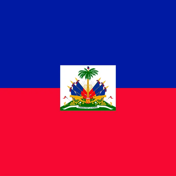 Haiti Flag Official Colors Vector Illustration — Stock vektor