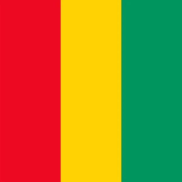 Guinea Flag Official Colors Vector Illustration — Vector de stock