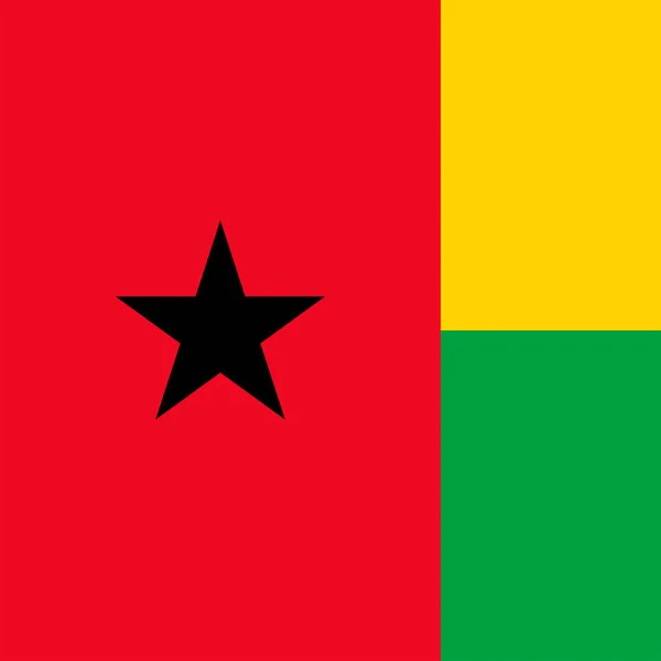 Guinea Bissau Flag Official Colors Vector Illustration — Image vectorielle