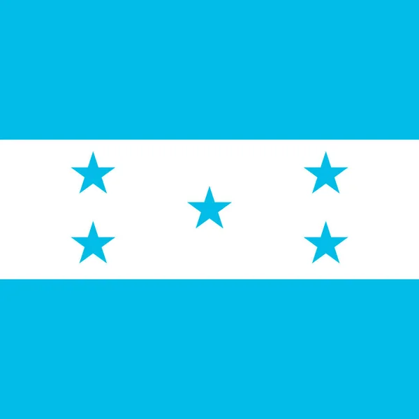 Bandeira Honduras Cores Oficiais Ilustração Vetorial — Vetor de Stock