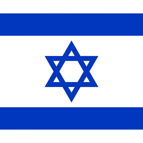 Israel Flag Official Colors Vector Illustration —  Vetores de Stock