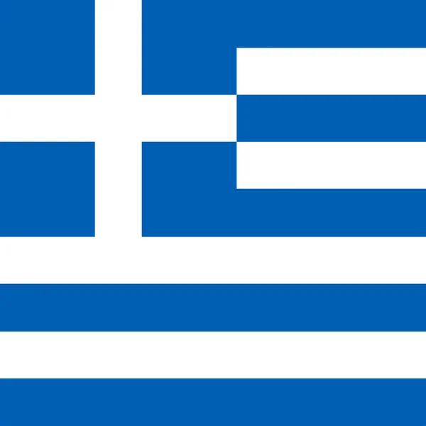 Greece Flag Official Colors Vector Illustration —  Vetores de Stock