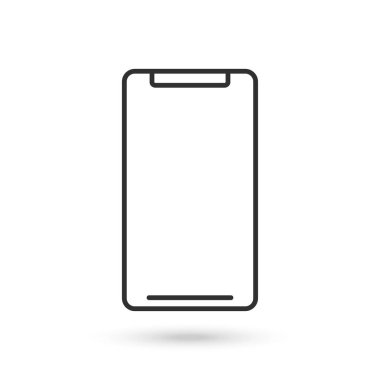 Cep telefonu düz tasarım simgesi. Vektör çizim.